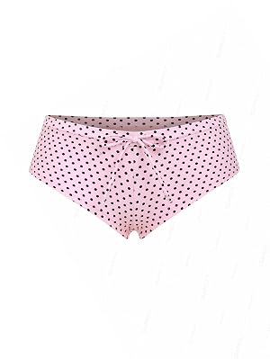 seamoly Deep Blue Polka Dots Print Bowknot Decor Beach Swim Bottom Boyshorts