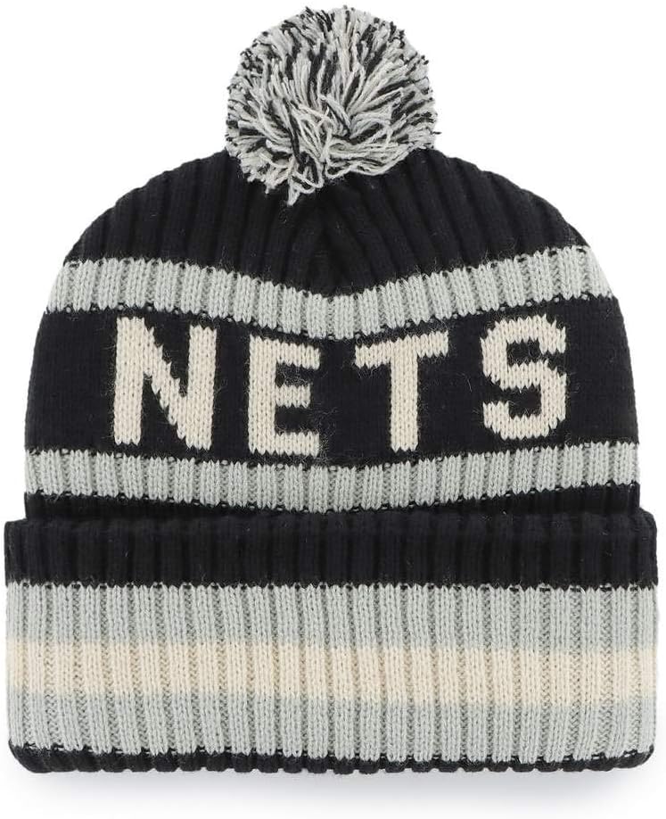 47 NHL Unisex-Adult Team Color Officially Licensed Primary Logo Bering Sport Knit Cuffed Pom Beanie Cold Weather Hat - Image 2