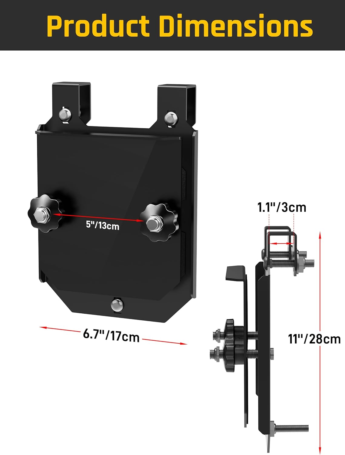 Wyckoff Chainsaw Holder with 2 Foam Padding, Heavy Duty Material, Easy to Install for Bannon Utility Trailers, Steel Dump Cart, Trailer, Tractor, Fit Steel Tubes Less Than 1"