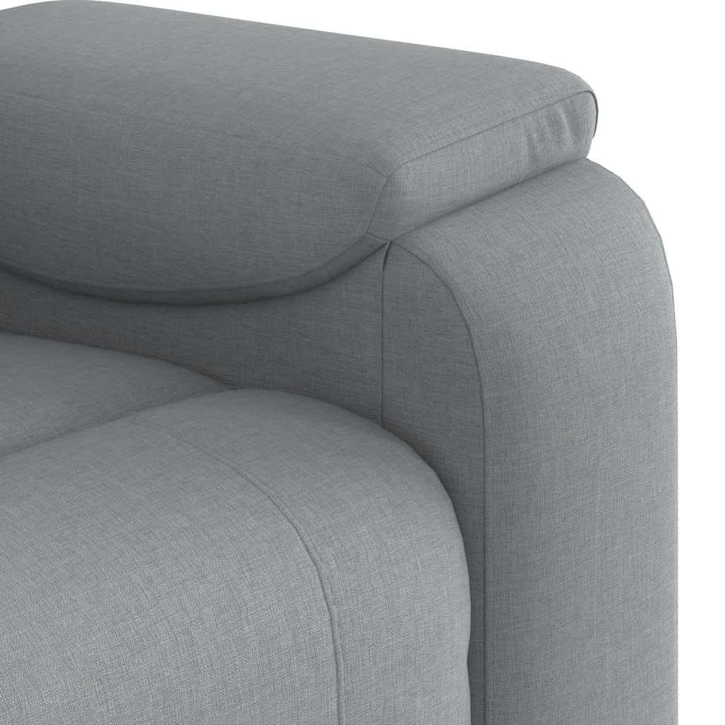 IKAYAA Sillón de Masaje Reclinable Tela, Sillón De Relax, Sillon Masaje Relax, Sillon Relax con Bolsillos Laterales Sofá Individual Sofá Relax Butaca Orejera para Salón Oficina Dormitorio Gris Claro
