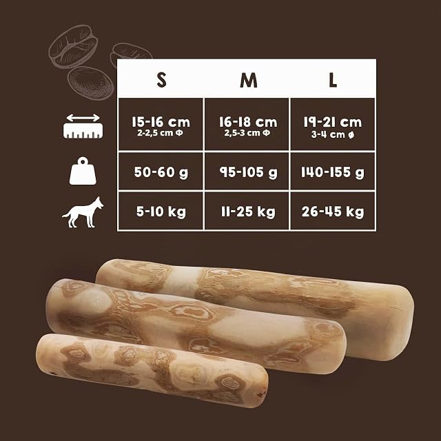 Foto 4 de 7 de MAIKAI Pack 2 Palo de Madera de Café para Perros Talla M - Mordedores Naturales + Alternativa a Huesos