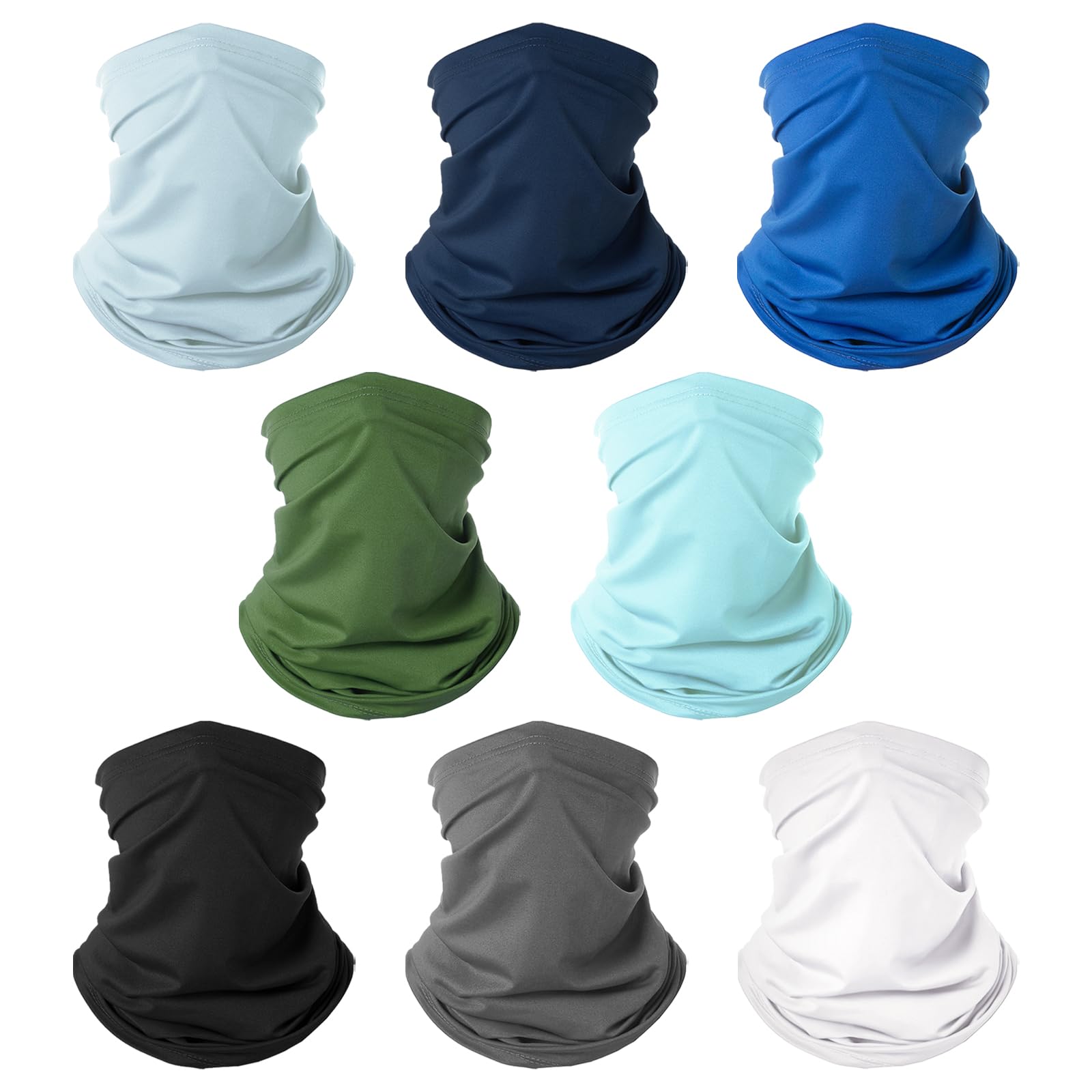 Gvhntk8 Pack Neck Gaiter Balaclava Gator Bandana Face Mask Cooling UV Protection Face Cover Neck Scarf for Men Women