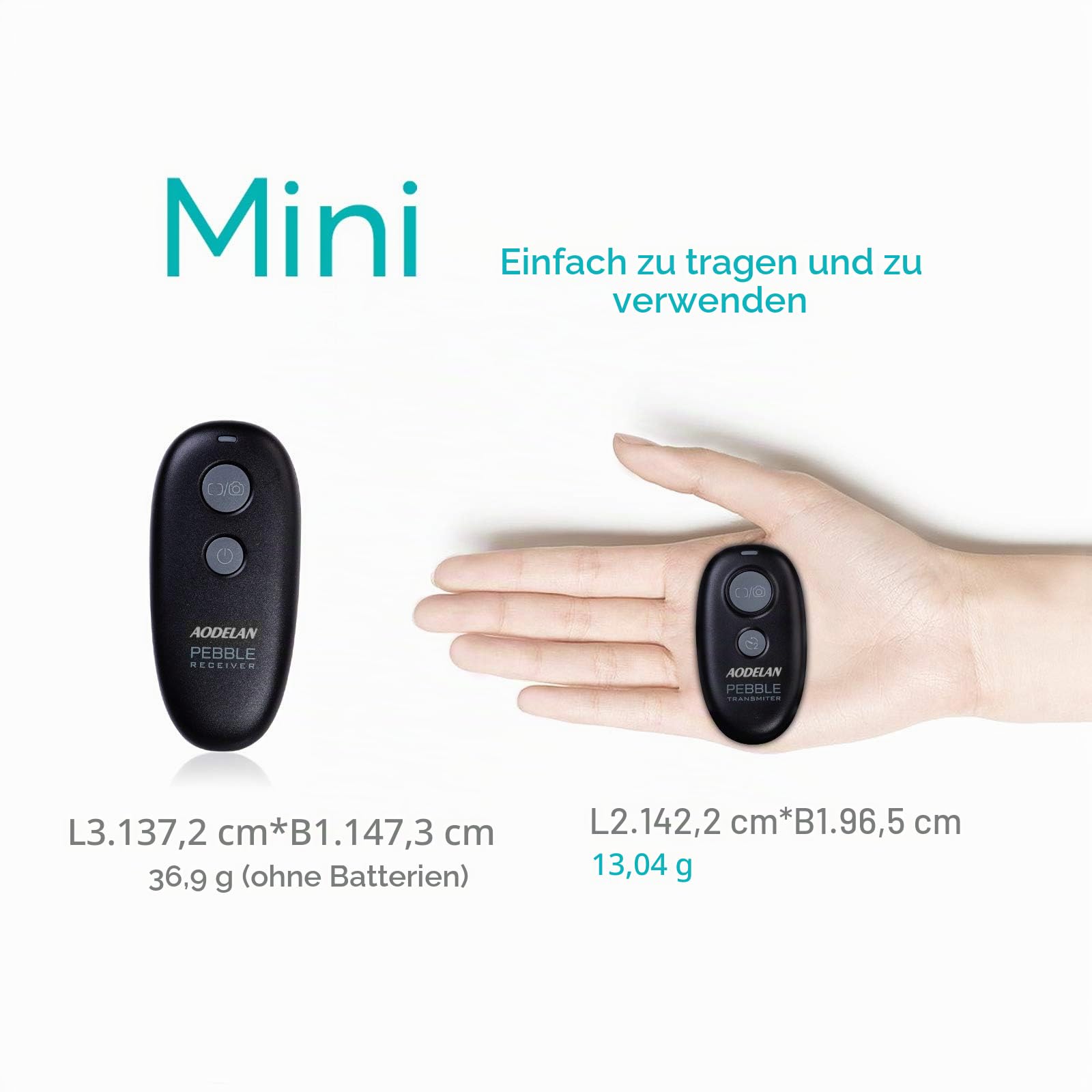 AODELAN drahtlose Fernbedienung Kabellose Fernauslöser for Canon EOS R6, EOS R, ROS RP, 2000D, 250D, 5D, 6D Mark II, 7D Mark II, 90D, 760D, 750D, 700D, 600D; Olympus OM-D E-M1 Mark II