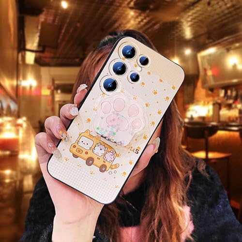 Phone Case Compatible with Oukitel C2 2025, Kickstand Skin feel silicone Anti-knock Dirt-resistant Back Cover Quicksand Phone le