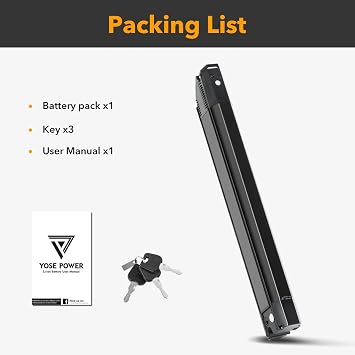 YS YOSE POWER 36V10.5Ah Ebike Battery Compatible with SONDORS Electric Bike | YOSE POWER 36V Electric Bicycle Battery Fit for SONDORS Steps, Smart Step from 2019-2023 and Costco for all years