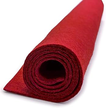Rocking Red - Wool Felt Oversized Sheet - 35% Wool Blend - 1 12x18 inch Sheet