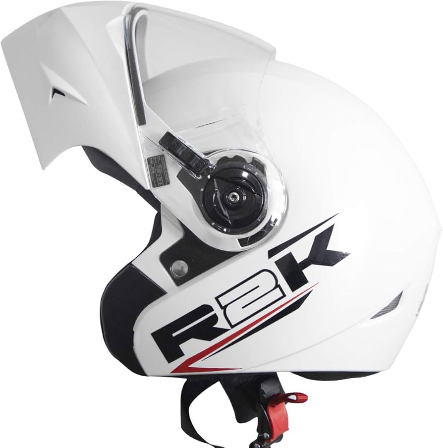 Steelbird SB-45 R2K Oska ISI Certified Flip Up Helmet (White with