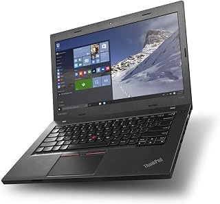 Lenovo ThinkPad L460 Notebook Black 14-inch Screen Intel Processor 2.0GHz 8GB RAM 256GB SSD Webcam Windows 10 Pro (Renewed)