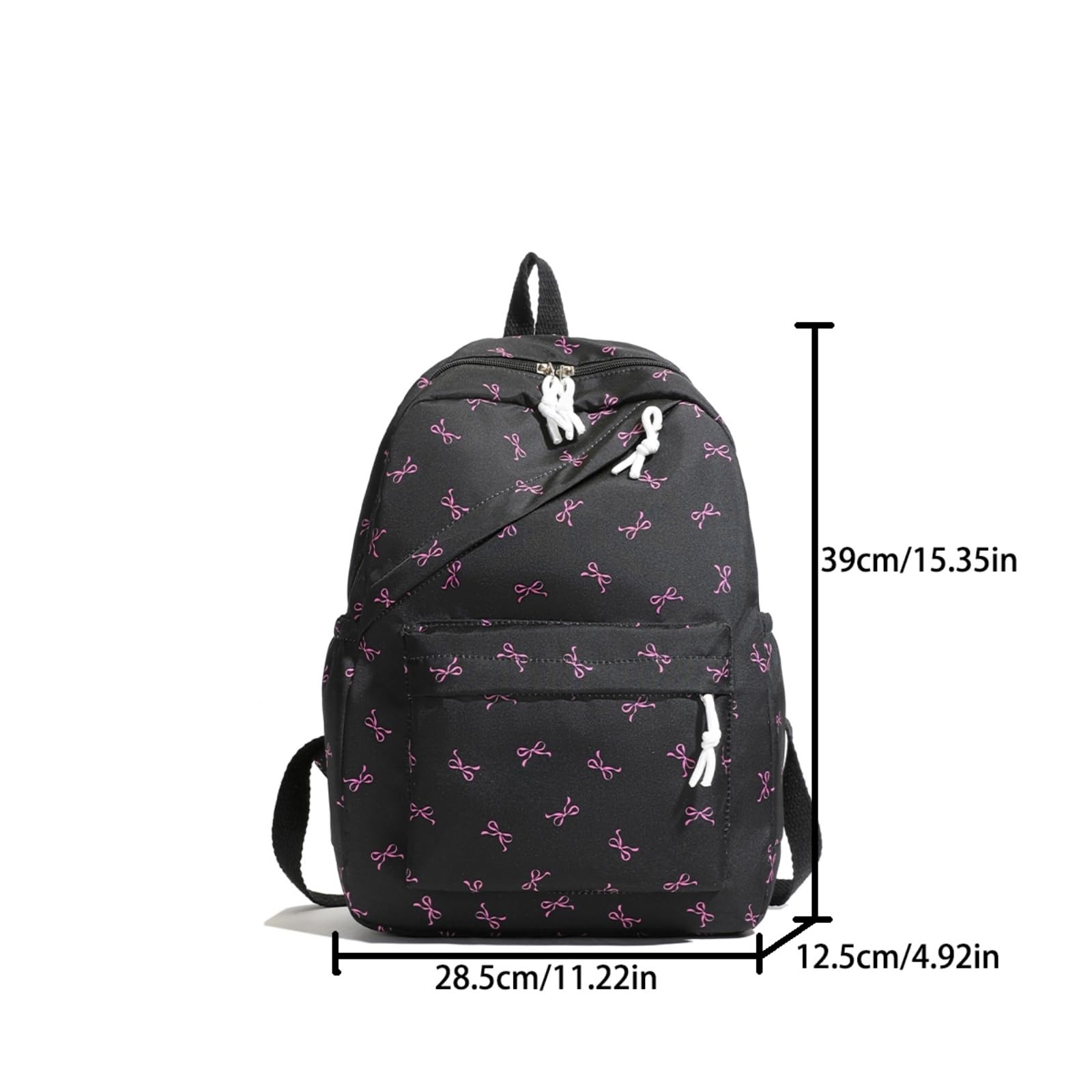 Zaino Nero Rosa Arco Stampa Zaino, Carino Grande capacità Laptop Borsa per Ragazze Tornare A Scuola Viaggio Giornaliero-Sky Blue