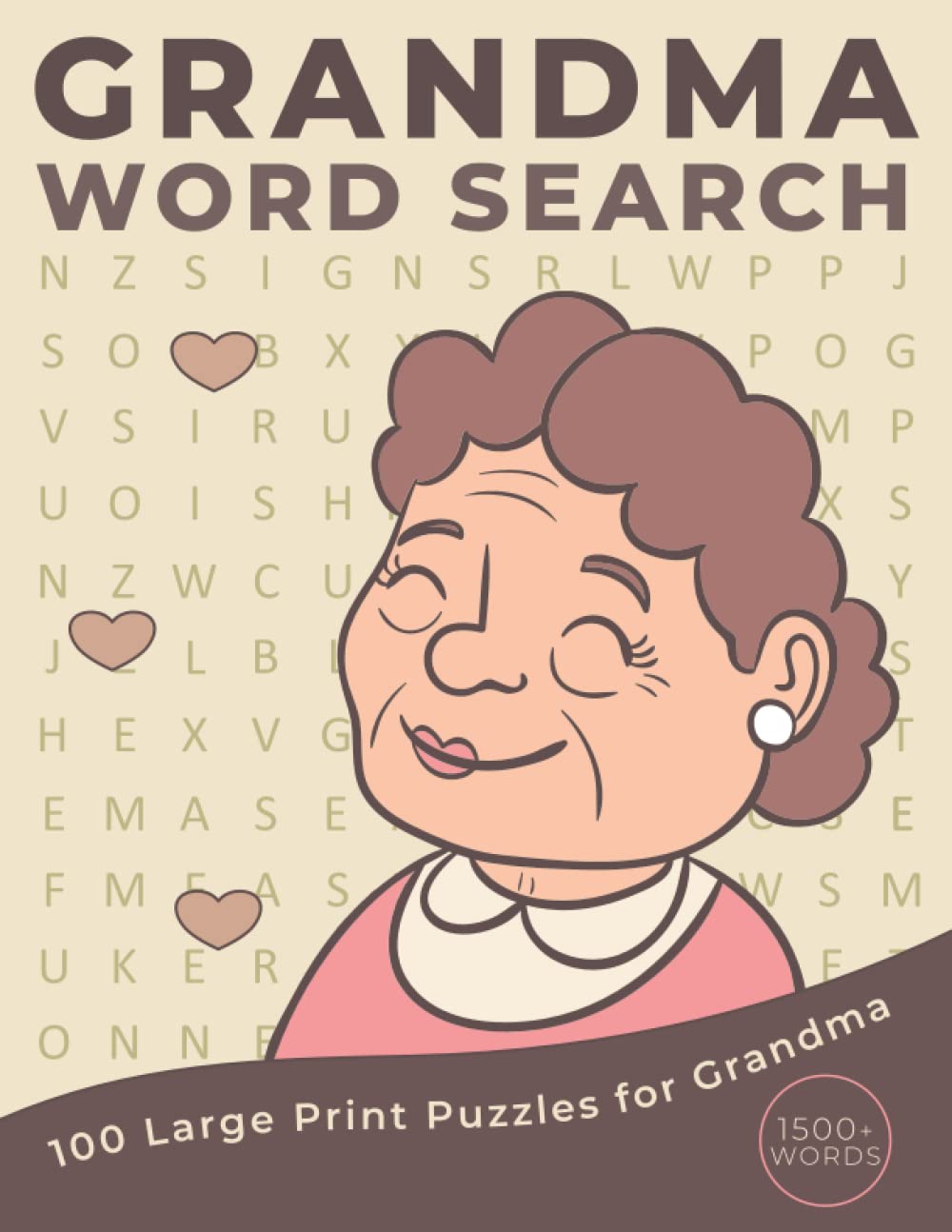 Grandma Word Search: Word Search Puzzle Book for Seniors and Adults With Solutions