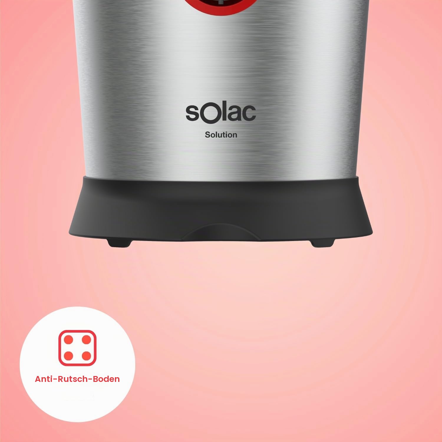 Solac Solution EX6190 - Hebel-Zitruspresse 600W, AC-Motor, 2 Kegel für alle Zitrusfrüchte, Gehäuse und Filter aus rostfreiem Stahl, 0,65L-Behälter, abnehmbare, spülmaschinenfeste Komponenten