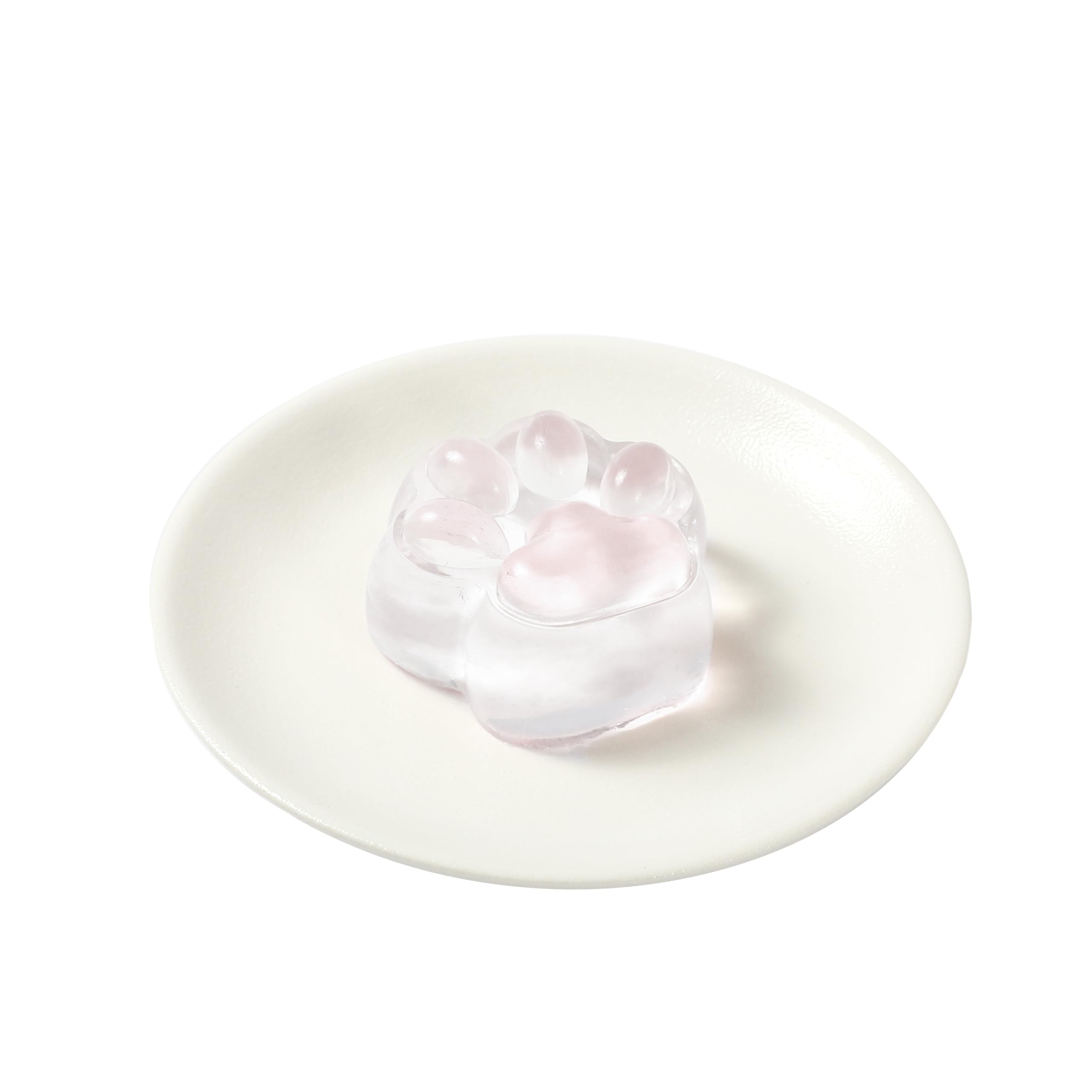 FUFU Squishy Transparente Taba Squishy Pata De Gato - Juguete Sensorial Kawaii De Silicona Sensorial Para Aliviar El Estrés (rosa