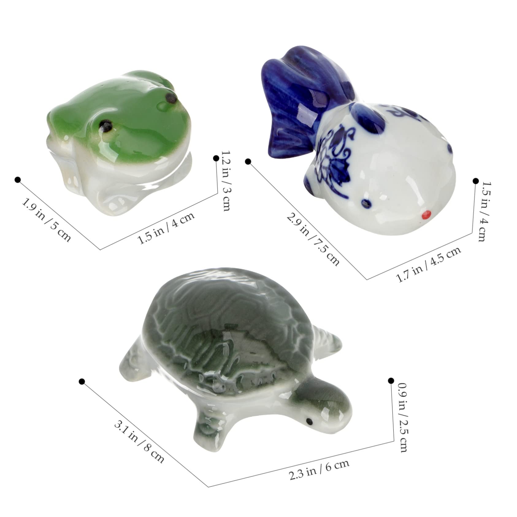 BESPORTBLE 15stücke Keramische Tierfiguren Für Aquarien Schwimmende Dekorationen Porzellan Für Fische Schildkröten Und Frösche Aquarienaccessoires Verschönerung Ihres Fischbeckens