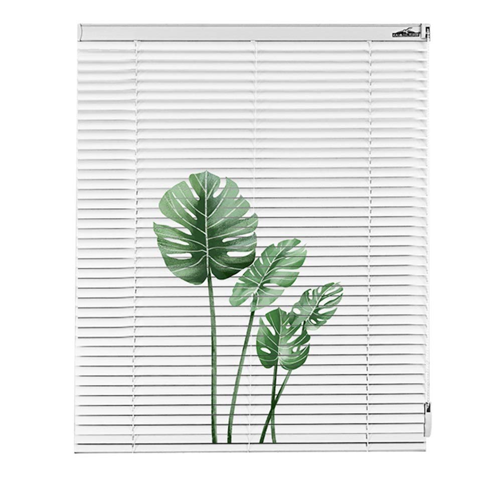 Białe żaluzje weneckie mini klosza, wodoodporne wzorzyste aluminiowe żaluzje do okien, bez wiercenia, 70 cm/80 cm/100 cm/120 cm szerokości (rozmiar: 120 x 100 cm)