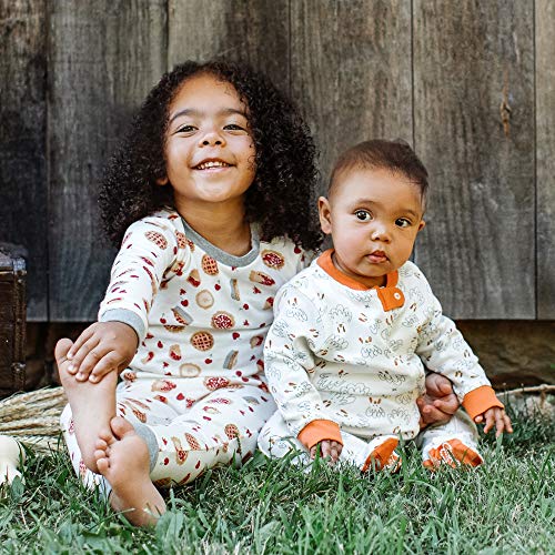 Image of Burt's Bees Baby unisex-baby Sleep & Play, Organic One-piece Romper-jumpsuit Pj, Zip Front Footed Pajama