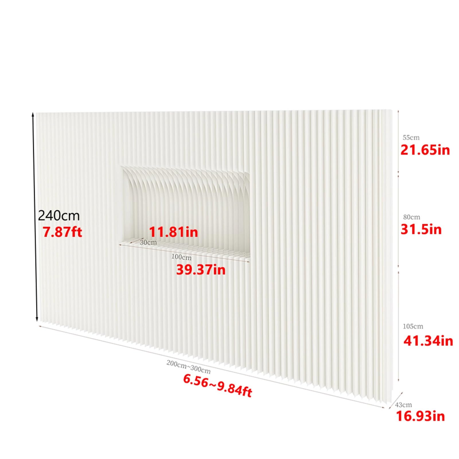 Divisori per ambienti, Parete divisoria for ufficio, studio, caffetteria(3x2.4m/9.84x7.87ft)