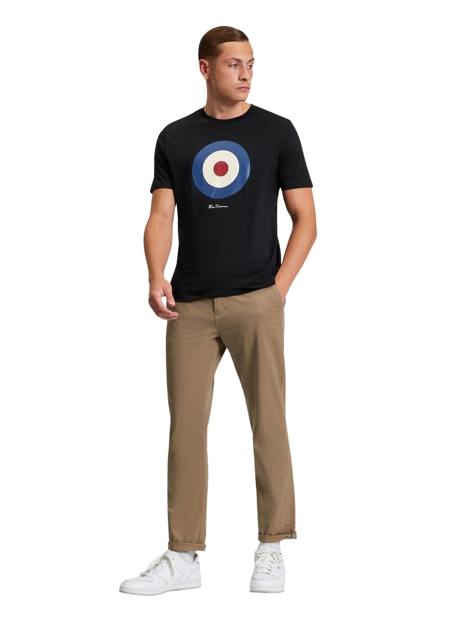 Ben Sherman Men's Black Signature Target T-Shirt - Short Sleeved (Black) L