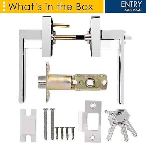 Miniatura 7 de home improvement direct Palanca de puerta de entrada con llave similar, manija de puerta reversible con cerradura y las mismas llaves, cerradura