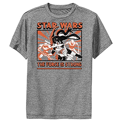 T-shirt Star Wars Visions pour garçon en anthracite chiné taille S