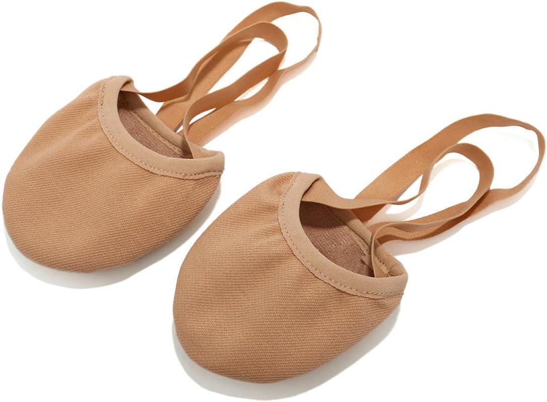 HROYL Women Half Sole Dance Shoes Turners Ballet Shoes Lyrical Dance Shoes