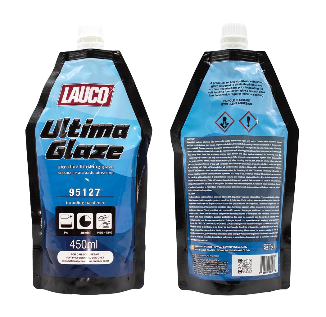 LAUCO Ultima Glaze, Ultra fine Finishing Glaze, Self-Leveling Polyester Finishing Including Hardener