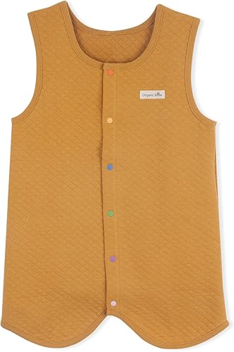 OrganicBoom - Chaleco de jacquard acolchado de 100 % algodón orgánico certificado para dormir, suave manta para llevar