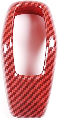 Miniatura 3 de YIWANG Fibra de carbono roja para Land Rover Range Rover Sport 2018-2020 ABS Plastic Gear Shift Head Cover Trim Car Accesorio