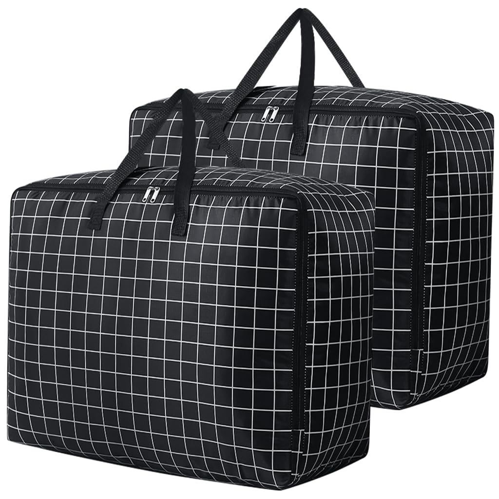 Lot De 2 Grands Sacs De Rangement Imperméables Oxford Avec Fermetures