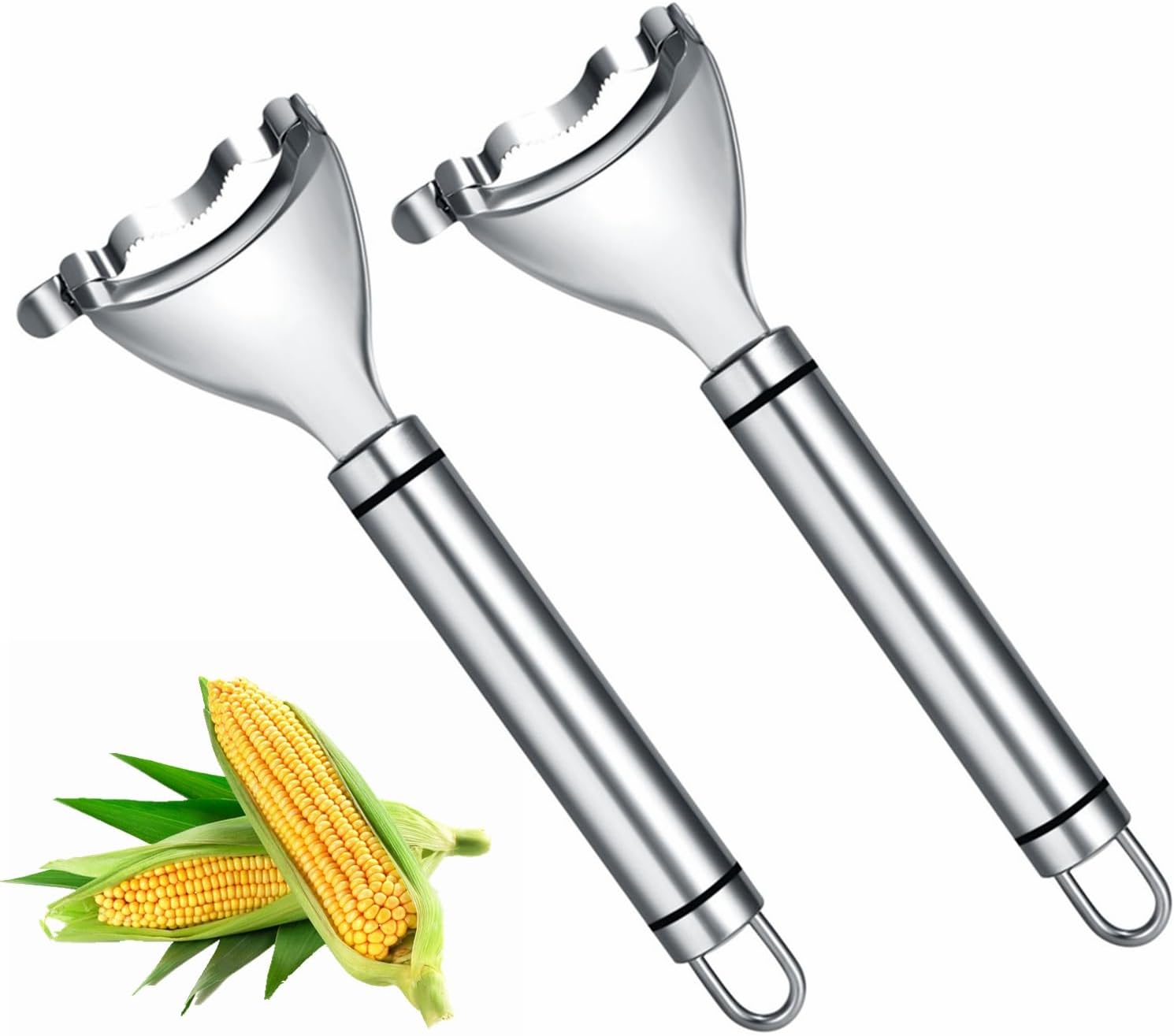 Amazon.com: 2PCS 304 Stainless Steel Corn Cutter Peeler,Corn Stripper ...