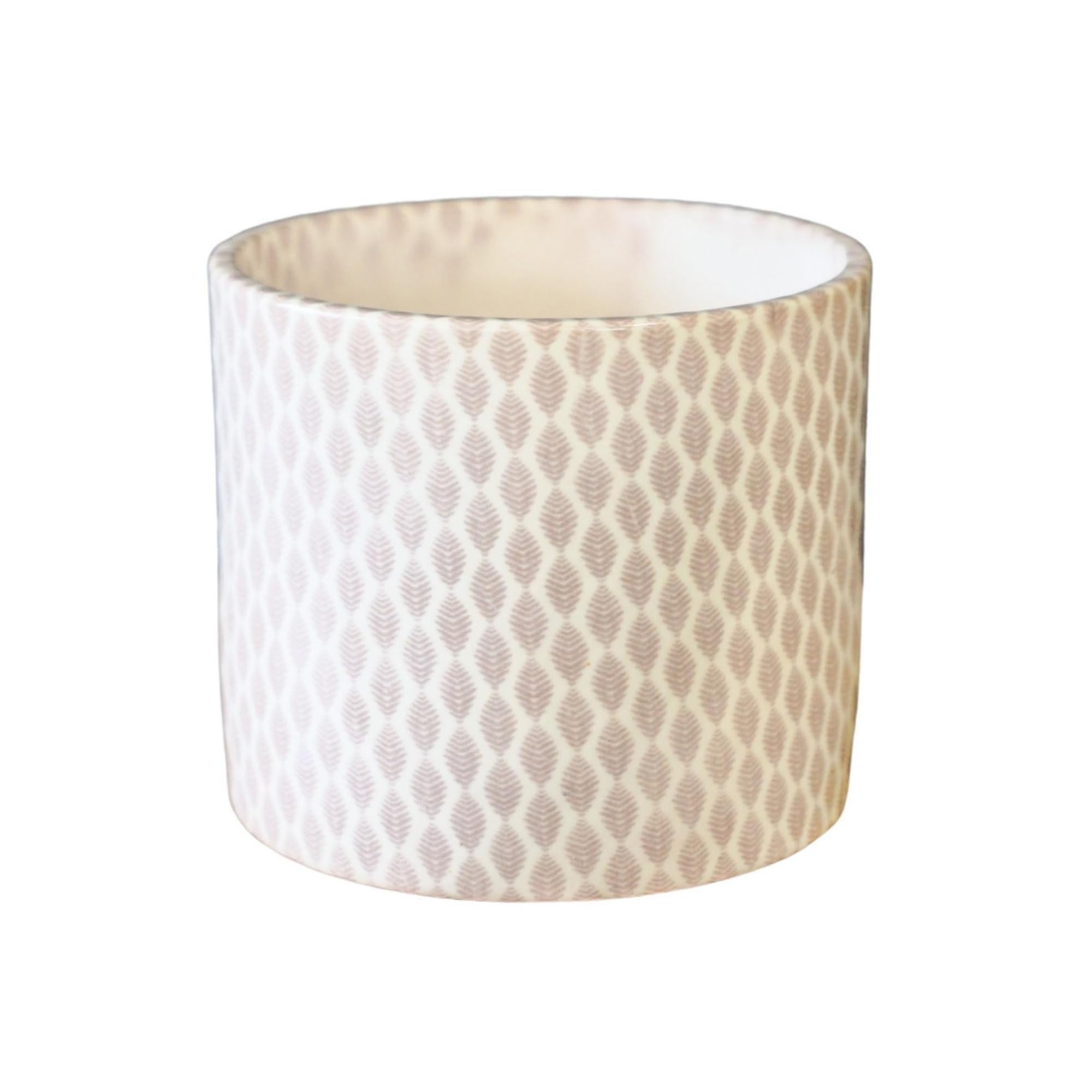 Ivyline Lazzaro Taupe Garland Planter - Waterproof, Durable & Contemporary - Stylish Indoor Round Sturdy Ceramic Flower Houseplant Pot - H13cm x D15cm