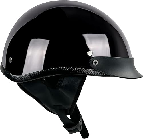 Miniatura 3 de Adult Motorcycle Open Face Motorcycle Helmet with Sun Visor Quick Release Buckle for Cruiser Scooter Chopper Cycling Motocross Helmet DOT Approved