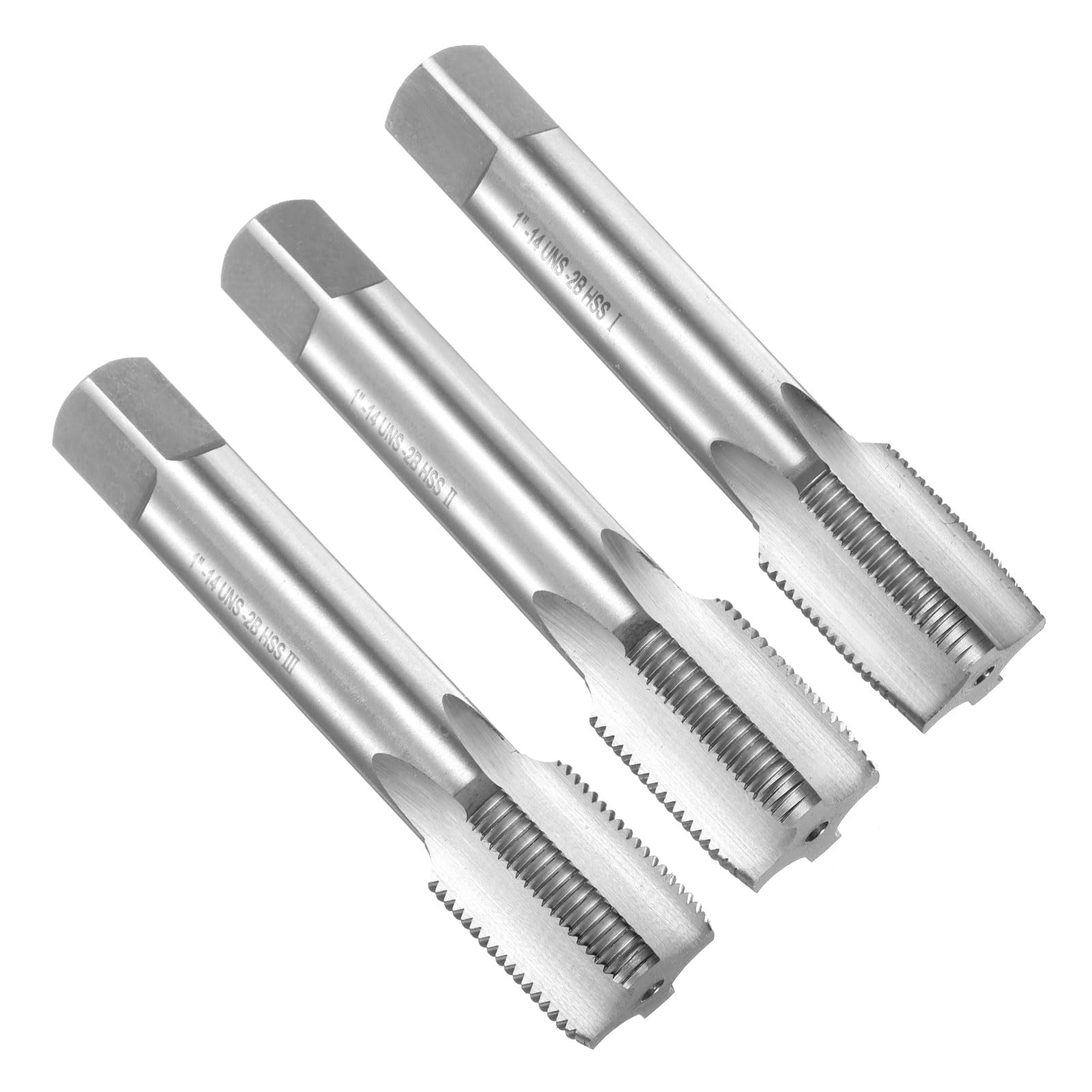 QUARKZMAN 3 Piezas Juego De Machos Manuales 1"-14 UNS Machos Para Roscado