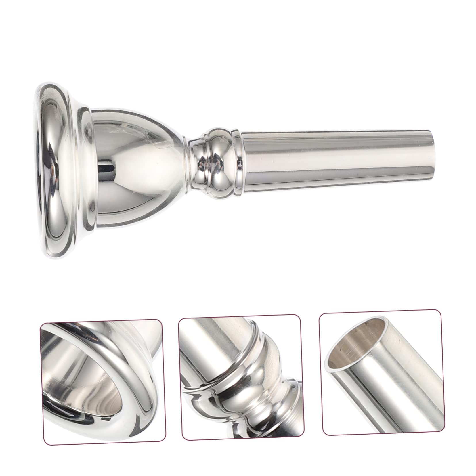 1pezzi Bocchino Euphonium in Argento Placcato Ricambio Professionale Per Musicisti e Principianti Accessorio Strumentale Elegante e Pratico Per Euphonium Per Concerti e Regali Musi