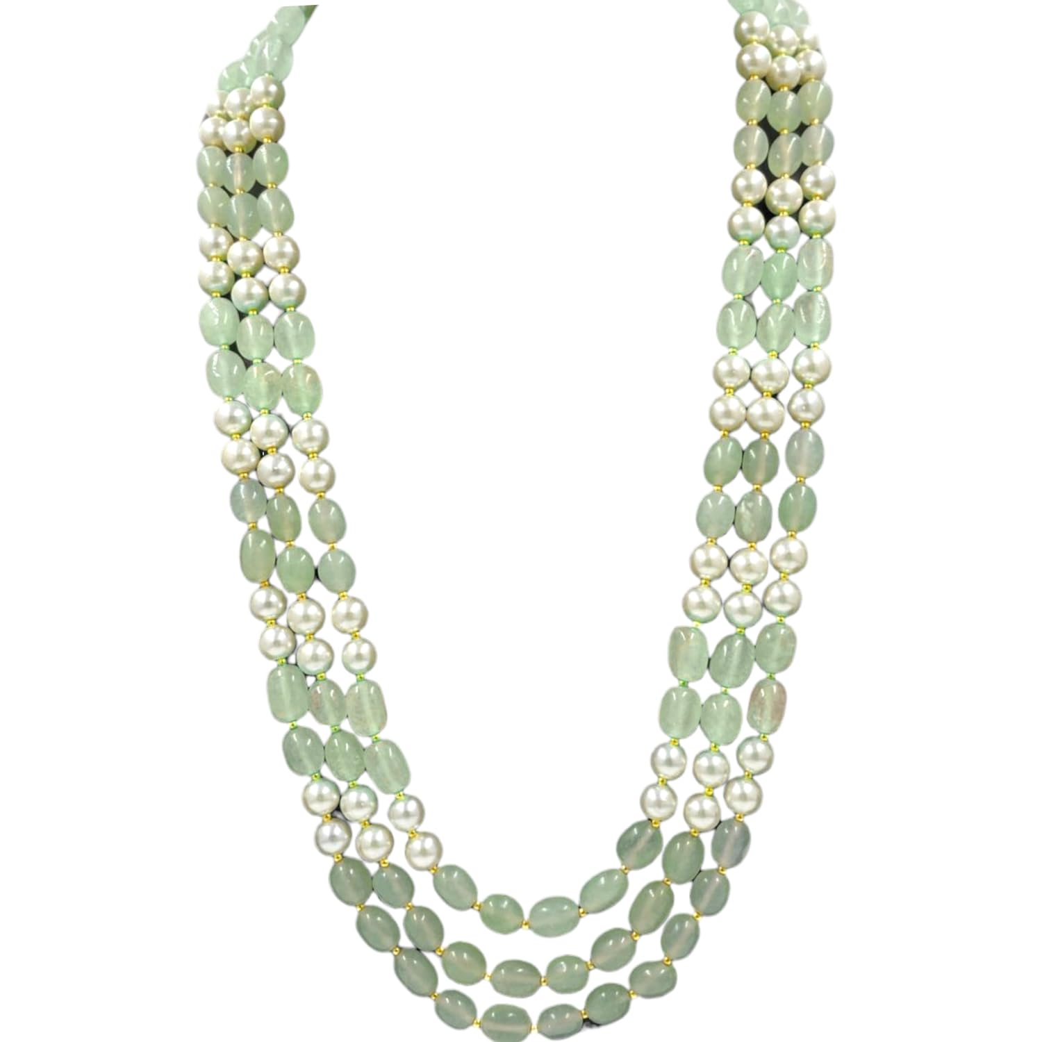 Long Beads Necklace for Women Handmade Beads Chain Traditional Red/White/Green/Blue/Multicolor Beads Necklace Trendy Neck wear Designer Fashion Jewellery for women-image-19