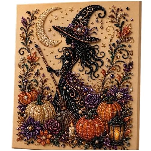 zoocco Halloween Ghost Pearl Art DIY Kit Diamond Painting for Adults (E)