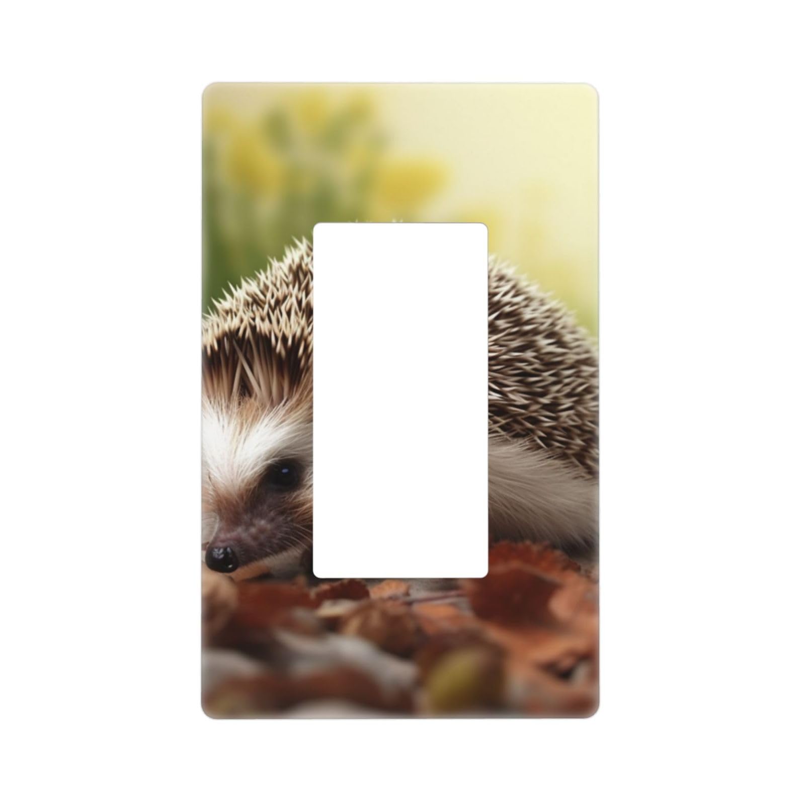 Decorator Wall Plate 1 Gang Light Switch Covers Decorator Receptacle Outlet Covers hedgehog Wall Plates for Electrical Outlets Plug Cover Single Rocker Switch Plates