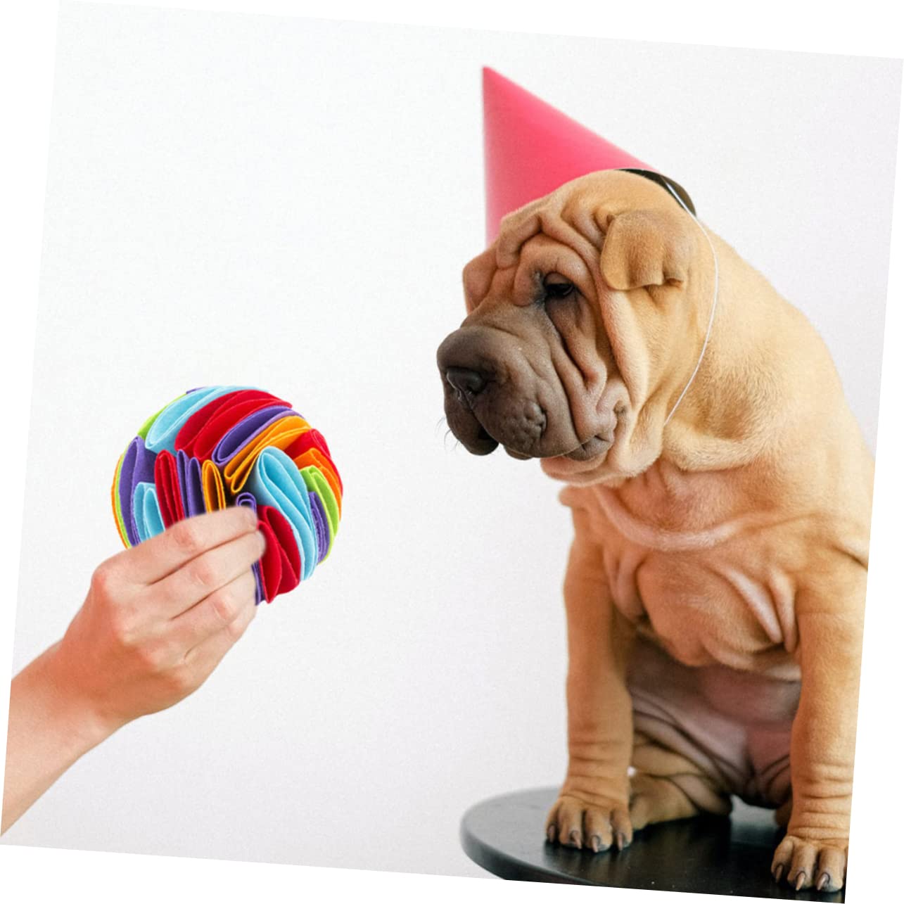 Sosoport 4piezas De Olfateo para Perros De Juguete Interactivo para Encontrar Snacks Bola De Alimentación De Fieltro para Estimulación Mental y Casa o Jardín