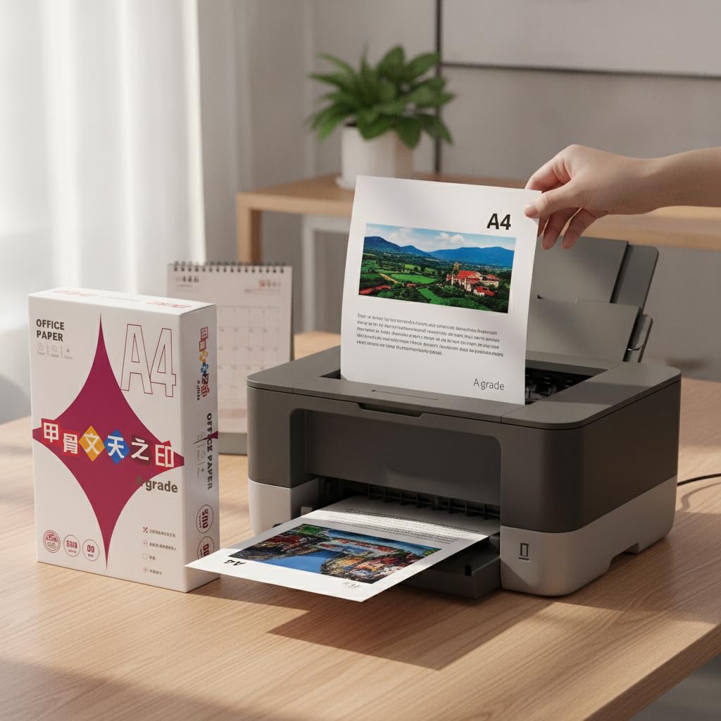 Carta 75-80g/, Carta da Stampa per Stampante e Inkjet, Carta A4 da 80g per fotocopie, 500 fogli/risma * 2 (nuovo imballaggio del marchio)