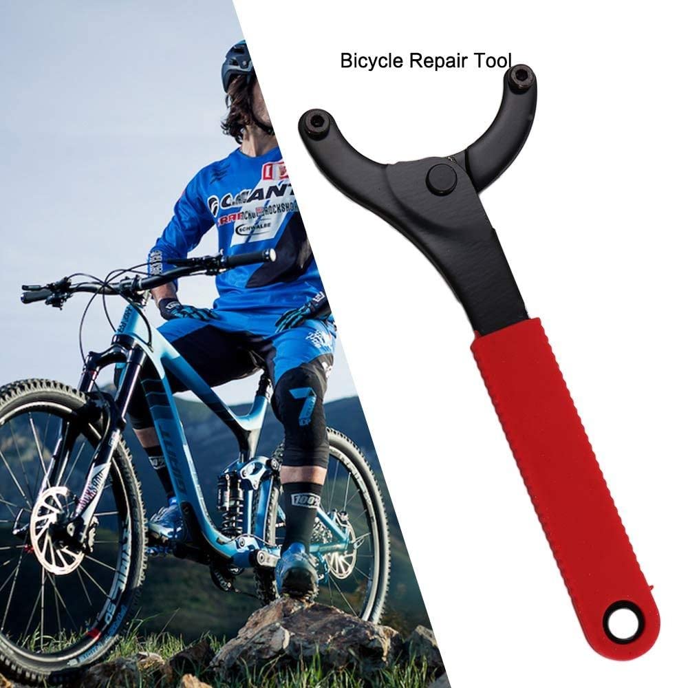 Vctitil Bicycle Bottom Bracket Wrench, Practical Eight Shaped Wrench Bike Sprocket Remover Tool Adjustable Bike Bottom Chain Wheel Removal Installation Tool