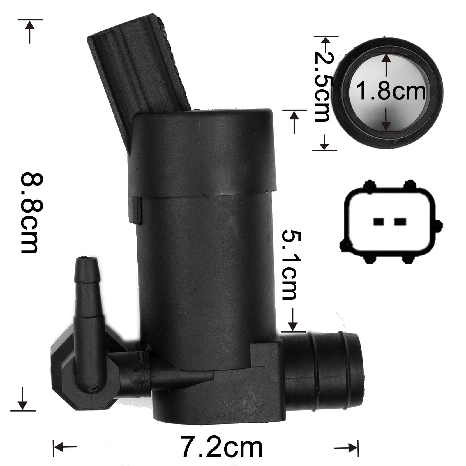 pompa spryskiwacza Pompa spryskiwaczy szyby przedniej z podwójnym wylotem, silnik wodny, pasuje do Forda, pasuje do Focusa Kuga Galaxy S-Max
