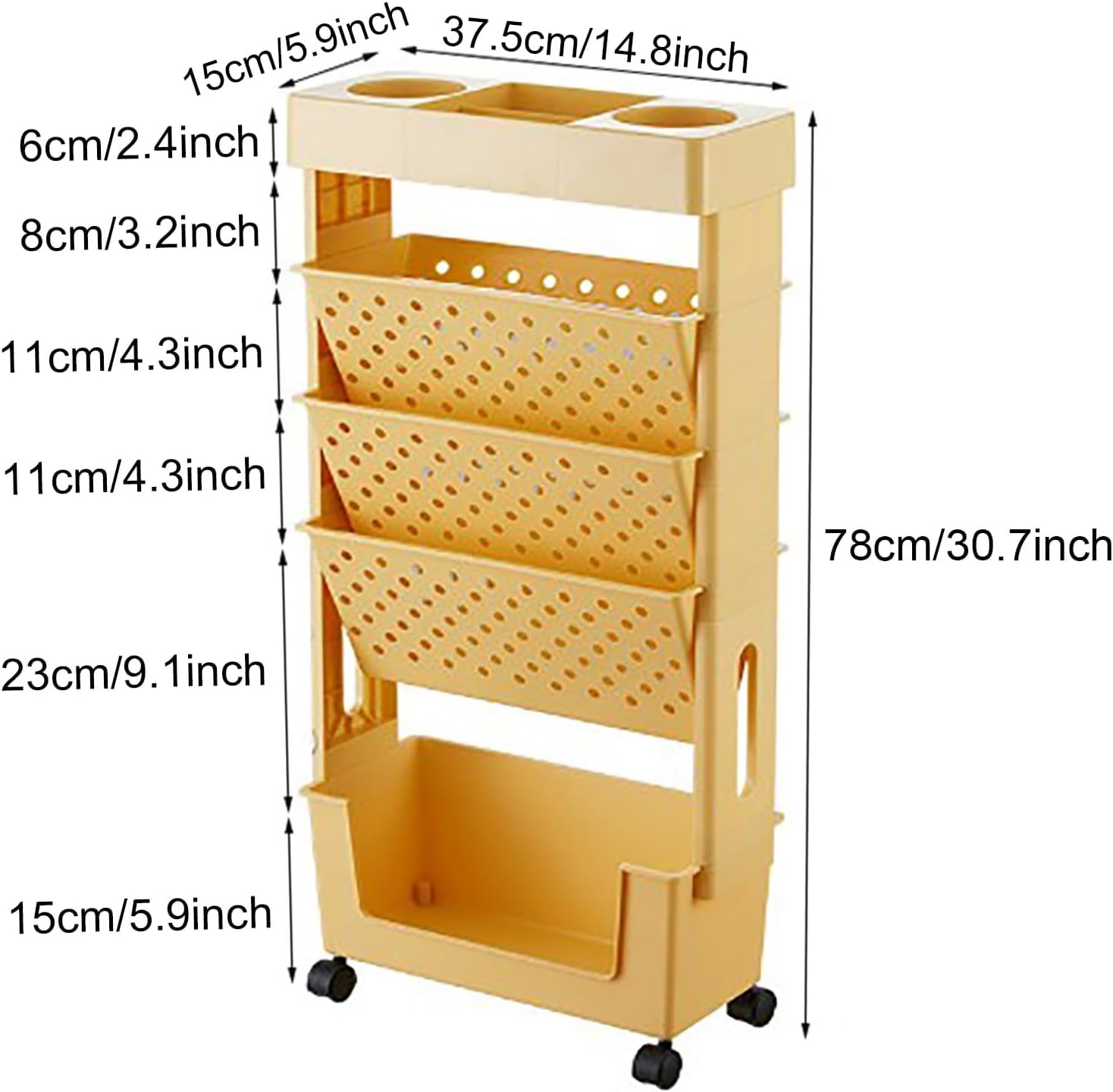 Rangement Livres Roulettes Étagère Bureau Mobile 5 Étages Avec Roulettes - Organisateur Compact Pour Livres, Fournitures Bureau Etagere