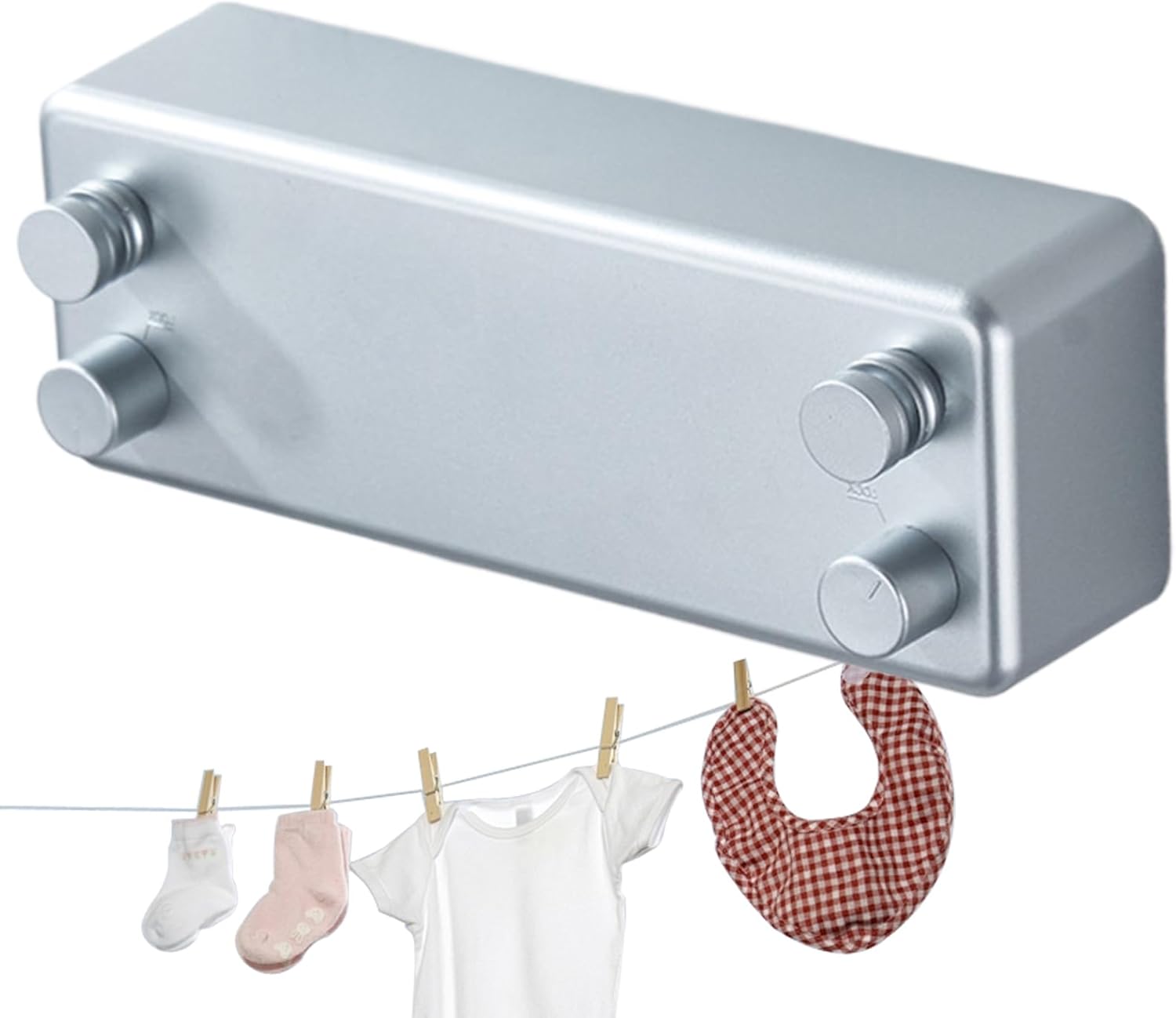 Retractable Clothesline - Stainless Steel Clothes Drying Rack | Heavy Duty Clothes Drying Laundry Lines for Home, Hotel, Laundry Room, Balcony
