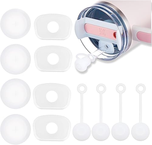Tapón de silicona a prueba de derrames para vaso Stanley Cup 2.0 de 40 oz30 onzas, juego de tapones a prueba de derrames 4 juegos de cubiertas para