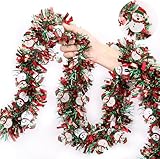 LATERN 10M Guirnalda Navideña de Oropel con Muñeco de Nieve,...