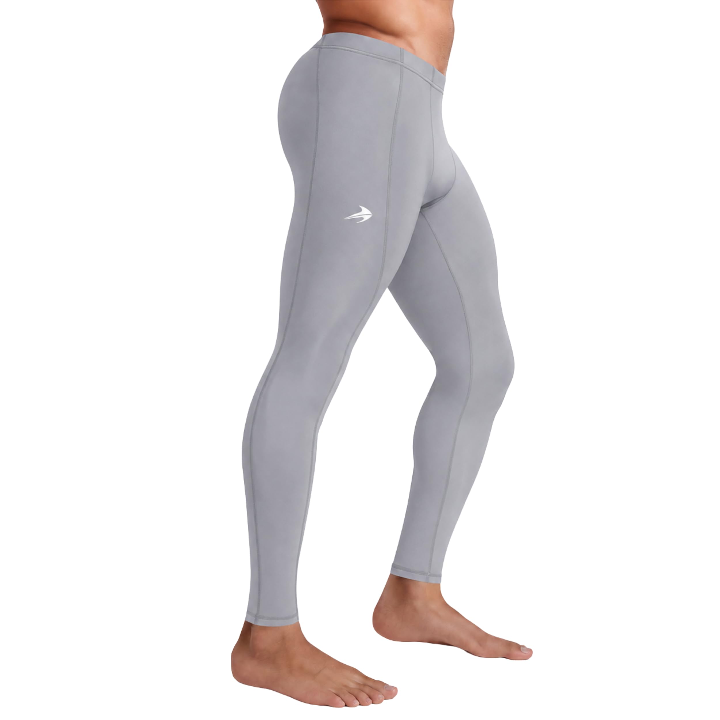 compressionz Compression Pants - Men s Tights Base Layer Leggings Best Running Workout Gray Medium 31.5-34.5\-picture-27