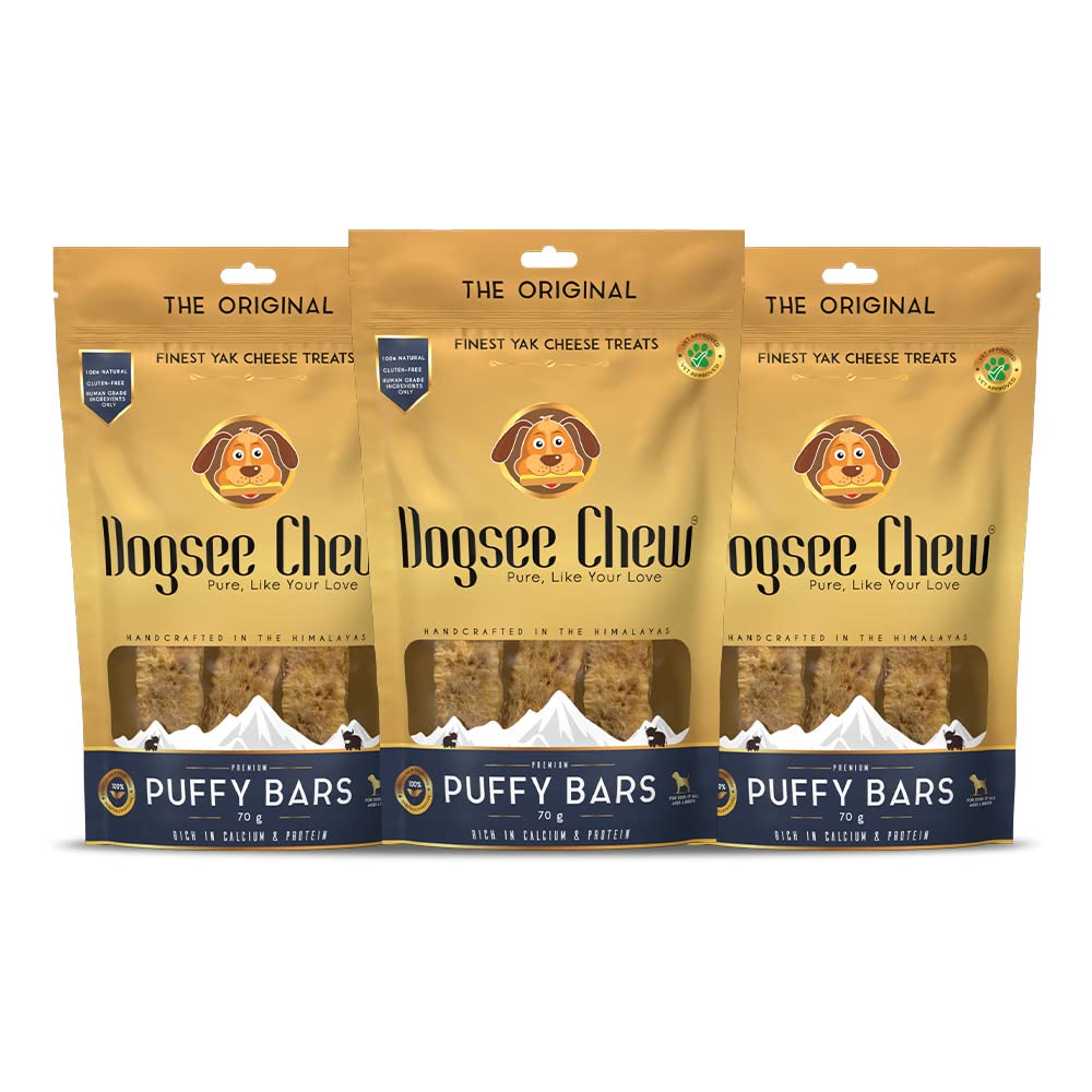 DOGSEE CHEW Puffy Bars - 70g(Pack of 3) | 100% Natural Himalayan Yak Chews | Helps Fight Plaque & Tartar | Maintains a Healthy Coat & Shiny Fur | Ideal for Dogs of All Ages & Breed (B09SVBHJ6R) Amazon Price History, Amazon Price Tracker