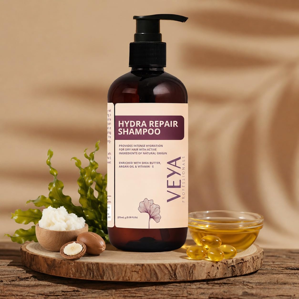 Veya Hydra Repair Shampoo For Men & Women | Deep Hydration & Damage Repair | Gentle Cleansing for Dry & Damaged Hair | Smooth, Strong & Shiny Hair | Suitable for All Hair Types | Daily Use Shampoo | 275 ml-image-1