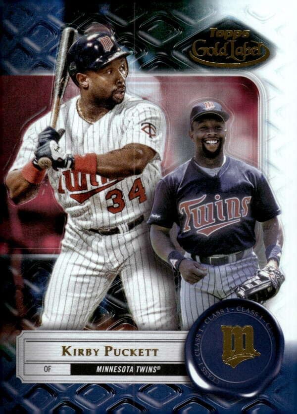 2022 TOPPS GOLD LABEL CLASS 1#97 KIRBY PUCKETT MINNESOTA TWINS BASEBALL OFFICIAL TRADING CARD OF MLB