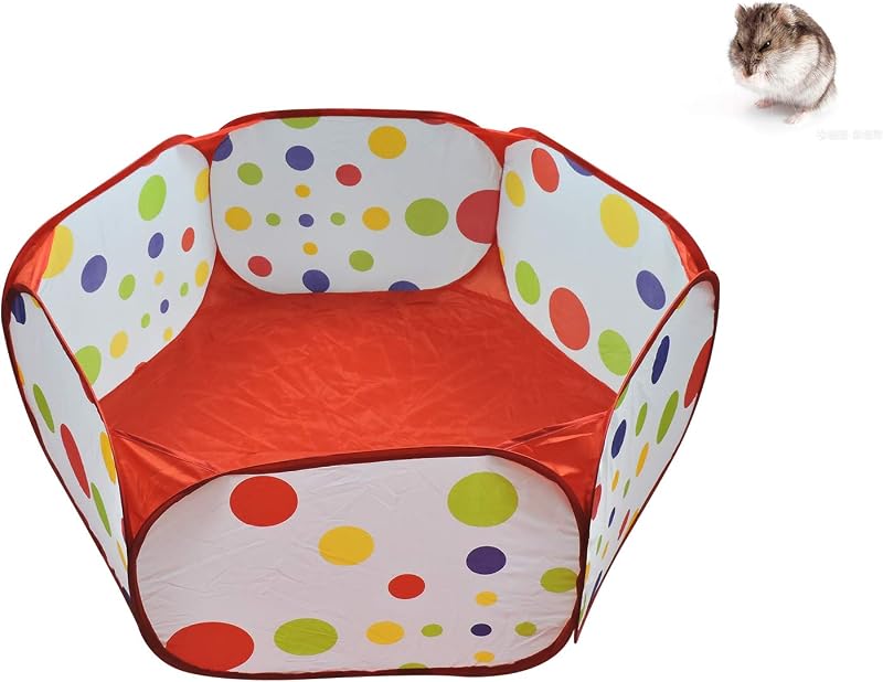Cercadinho Dobrável para Pequenos Animais em Poliéster WishLotus Vermelho 100 x 100 x 38 cm