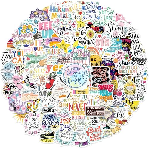 Inspirational Stickers for Adults Teens Kids 100PCS Waterproof Motivational Words Stickers for Waterbottle Journaling Scrapbook Laptop Phone Positive Affirmations
